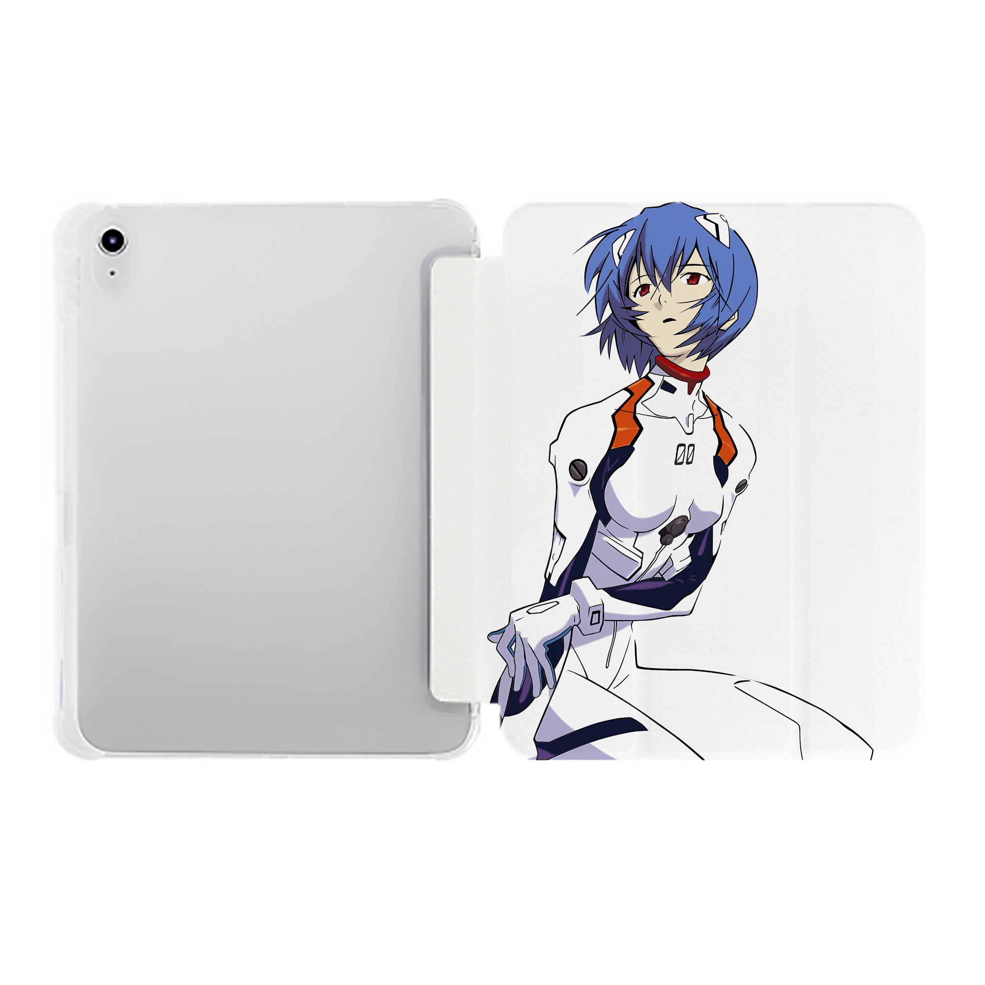 （画像用） EVA 新世紀エヴァンゲリオン IPad ケース ペン収納付き 三つ折りスタンド PUレザー×シリコン 対応機種9.5/10.5/10.9インチ